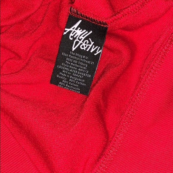 Amy & Ivy Red Graphic Pullover Sweatshirt Size L - Picture 7 of 8